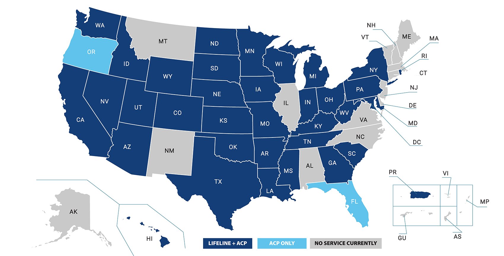 Lifeline ACP coverage map